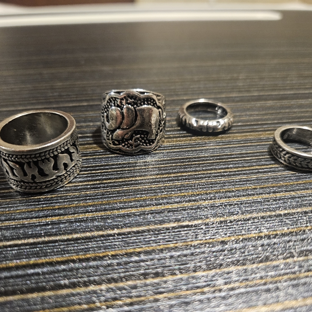 Silver Stack Rings In Various Sizes - image 3